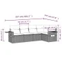 5-piece garden dining set and brown synthetic rattan cushions by , Garden sets - Ref: Foro24-3220132, Price: 358,41 €, Discou...