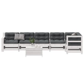7-piece garden furniture set with solid white pine wood cushions by , Garden sets - Ref: Foro24-3250877, Price: 685,50 €, Dis...