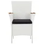 Juego de comedor de jardín 5 piezas ratán sintético blanco de vidaXL, Conjuntos de jardín - Ref: Foro24-45982, Precio: 371,65...