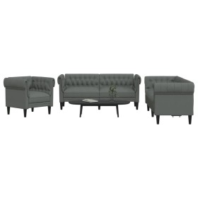 3-piece sofa set dark gray fabric by , Sofas - Ref: Foro24-3209192, Price: 781,12 €, Discount: %