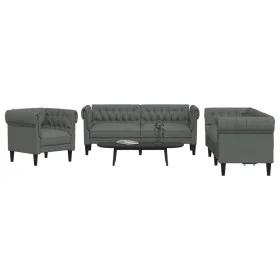 3-piece sofa set dark gray fabric by , Sofas - Ref: Foro24-3209192, Price: 674,96 €, Discount: %