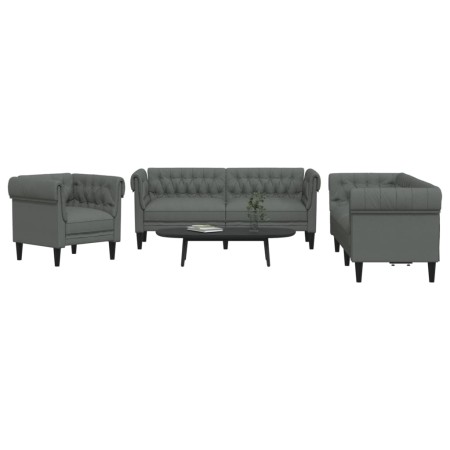3-piece sofa set dark gray fabric by , Sofas - Ref: Foro24-3209192, Price: 781,12 €, Discount: %