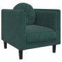 Dark green velvet 3-piece sofa set with cushions by , Sofas - Ref: Foro24-3209249, Price: 724,45 €, Discount: %