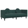 Dark green velvet 3-piece sofa set with cushions by , Sofas - Ref: Foro24-3209249, Price: 724,45 €, Discount: %