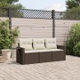 3-teilige Gartensofagarnitur und braune synthetische Rattankissen von , Gartensets - Ref: Foro24-3219862, Preis: 210,62 €, Ra...