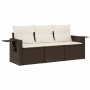 3-piece garden sofa set and brown synthetic rattan cushions by , Garden sets - Ref: Foro24-3219862, Price: 210,62 €, Discount: %