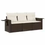 Set sofás de jardín 3 piezas y cojines ratán sintético marrón de , Conjuntos de jardín - Ref: Foro24-3219862, Precio: 219,09 ...