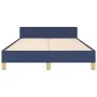 Bed frame with blue fabric headboard 120x190 cm by , Beds and slatted bases - Ref: Foro24-3270526, Price: 176,59 €, Discount: %