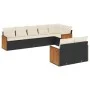 8-piece garden sofa set and black synthetic rattan cushions by , Garden sets - Ref: Foro24-3260229, Price: 539,51 €, Discount: %