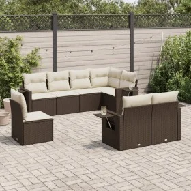 8-piece garden sofa set and brown synthetic rattan cushions by , Garden sets - Ref: Foro24-3220442, Price: 575,91 €, Discount: %