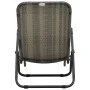 Folding synthetic rattan sun lounger in gray by vidaXL, Loungers - Ref: Foro24-48128, Price: 74,55 €, Discount: %