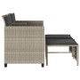 2 seater garden sofa with light gray PE rattan table and stools by , Garden sets - Ref: Foro24-368421, Price: 163,48 €, Disco...