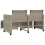 2 seater garden sofa with light gray PE rattan table and stools by , Garden sets - Ref: Foro24-368421, Price: 221,09 €, Disco...