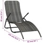 Faltbare Sonnenliege aus synthetischem Rattan in Grau von vidaXL, Liegen - Ref: Foro24-48128, Preis: 75,02 €, Rabatt: %
