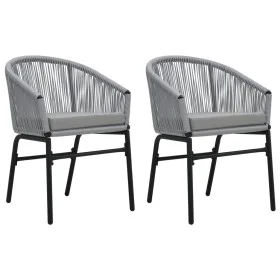 Garden chairs 2 units synthetic rattan anthracite by vidaXL, Garden chairs - Ref: Foro24-48137, Price: 155,45 €, Discount: %