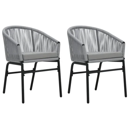 Gartenstühle 2 Einheiten synthetisches Rattan anthrazit von vidaXL, Gartenstühle - Ref: Foro24-48137, Preis: 155,45 €, Rabatt: %