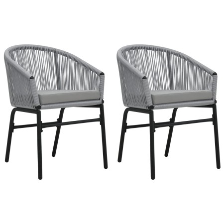 Sillas de jardín 2 unidades ratán sintético antracita de vidaXL, Sillas de jardín - Ref: Foro24-48137, Precio: 159,07 €, Desc...