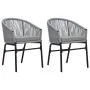 Gartenstühle 2 Einheiten synthetisches Rattan anthrazit von vidaXL, Gartenstühle - Ref: Foro24-48137, Preis: 155,45 €, Rabatt: %