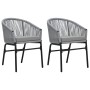 Sillas de jardín 2 unidades ratán sintético antracita de vidaXL, Sillas de jardín - Ref: Foro24-48137, Precio: 159,07 €, Desc...