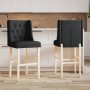 Hohe Hocker, 2 Stück, massives Gummiholz und Stoff von , Küchenhocker - Ref: Foro24-4006226, Preis: 131,30 €, Rabatt: %