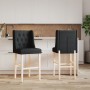 Hohe Hocker, 2 Stück, massives Gummiholz und Stoff von , Küchenhocker - Ref: Foro24-4006226, Preis: 131,30 €, Rabatt: %