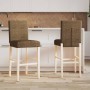Hohe Hocker, 2 Stück, massives Gummiholz und Stoff von , Küchenhocker - Ref: Foro24-4006195, Preis: 87,57 €, Rabatt: %