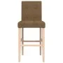Taburetes altos 2 uds madera maciza de caucho y tela de , Taburetes de cocina - Ref: Foro24-4006195, Precio: 86,81 €, Descuen...
