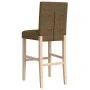 Taburetes altos 2 uds madera maciza de caucho y tela de , Taburetes de cocina - Ref: Foro24-4006195, Precio: 86,81 €, Descuen...
