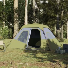 Tienda familiar 6 personas impermeable apertura rápida verde de , Tiendas de campaña - Ref: Foro24-94295, Precio: 135,65 €, D...