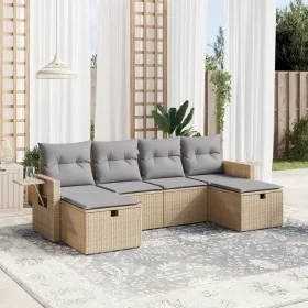 Garden sofa set with beige cushions mix 6 pieces PE rattan by , Garden sets - Ref: Foro24-3263855, Price: 356,10 €, Discount: %