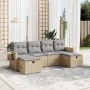 Garden sofa set with beige cushions mix 6 pieces PE rattan by , Garden sets - Ref: Foro24-3263855, Price: 356,10 €, Discount: %