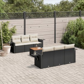 7-piece garden dining set and black synthetic rattan cushions by , Garden sets - Ref: Foro24-3256784, Price: 461,91 €, Discou...