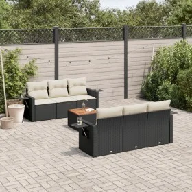 7-piece garden dining set and black synthetic rattan cushions by , Garden sets - Ref: Foro24-3256784, Price: 451,80 €, Discou...
