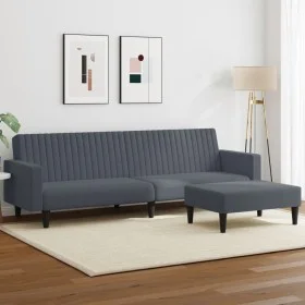 Zweiteilige Sofagarnitur aus dunkelgrauem Samt von , Sofas - Ref: Foro24-3216281, Preis: 312,69 €, Rabatt: %