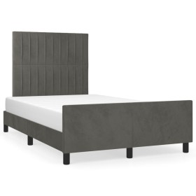 Dunkelgrauer Samtbettrahmen mit Kopfteil 120x190 cm von , Betten und Lattenroste - Ref: Foro24-3270591, Preis: 172,87 €, Raba...