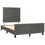 Dark gray velvet bed frame with headboard 120x190 cm by , Beds and slatted bases - Ref: Foro24-3270591, Price: 172,87 €, Disc...