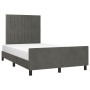 Dark gray velvet bed frame with headboard 120x190 cm by , Beds and slatted bases - Ref: Foro24-3270591, Price: 172,87 €, Disc...