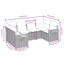 Garden sofa set with cushions 6 pieces beige synthetic rattan by , Garden sets - Ref: Foro24-3227101, Price: 470,69 €, Discou...
