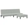 Light gray velvet 2-piece sofa set by , Sofas - Ref: Foro24-3216274, Price: 284,17 €, Discount: %