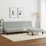 Light gray velvet 2-piece sofa set by , Sofas - Ref: Foro24-3216274, Price: 278,43 €, Discount: %