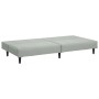 Zweiteilige Sofagarnitur aus hellgrauem Samt von , Sofas - Ref: Foro24-3216274, Preis: 278,43 €, Rabatt: %