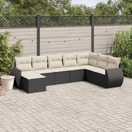 8-piece garden sofa set and black synthetic rattan cushions by , Garden sets - Ref: Foro24-3254093, Price: 489,37 €, Discount: %