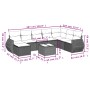 8-piece garden sofa set and black synthetic rattan cushions by , Garden sets - Ref: Foro24-3254093, Price: 487,00 €, Discount: %