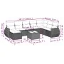 8-piece garden sofa set and black synthetic rattan cushions by , Garden sets - Ref: Foro24-3254093, Price: 489,37 €, Discount: %