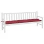 Cojín de banco de jardín tela Oxford rojo tinto 200x50x7 cm de , Cojines para sillas y sofás - Ref: Foro24-361649, Precio: 30...