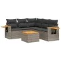 6-teiliges Gartenmöbel-Set und graue synthetische Rattankissen von , Gartensets - Ref: Foro24-3226809, Preis: 367,59 €, Rabat...