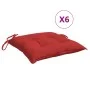Cushions for pallets 6 units red Oxford fabric 50x50x7 cm by , Cushions for chairs and sofas - Ref: Foro24-361527, Price: 50,...