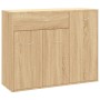 Aparador de madera contrachapada color roble Sonoma 88x30x70 cm de vidaXL, Aparadores - Ref: Foro24-800678, Precio: 85,64 €, ...