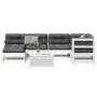 Set muebles jardín 7 pzas con cojines madera maciza pino blanco de , Conjuntos de jardín - Ref: Foro24-3250953, Precio: 602,4...