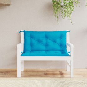 Garden bench cushions 2 pcs light blue 100x50x7 cm by , Cushions for chairs and sofas - Ref: Foro24-361663, Price: 36,18 €, D...